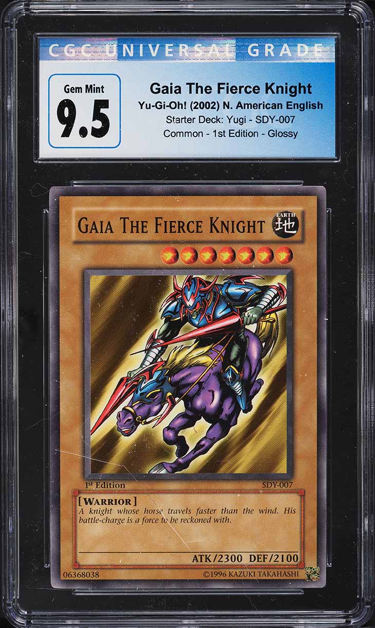 2002 Yu-Gi-Oh! Starter Deck: Yugi Gaia The Fierce Knight #SDY-007 CGC 9.5 on Fanatics Collect 2002 Yu-Gi-Oh! Starter Deck: Yugi Gaia The Fierce Knight #SDY-007 CGC 9.5 on Fanatics Collect