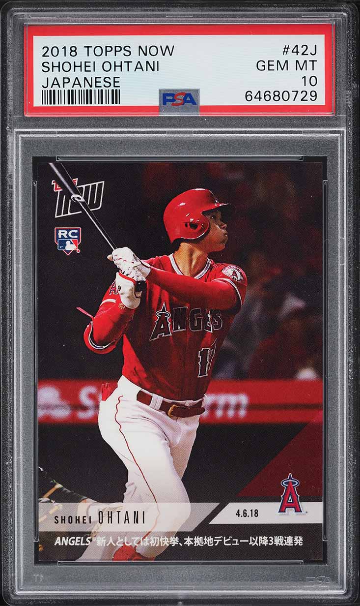 2018 Topps Now Japanese Shohei Ohtani ROOKIE #42J PSA 10 GEM MINT