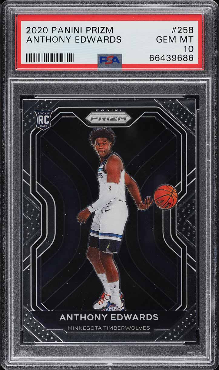 2020 Panini Prizm Anthony Edwards ROOKIE #258 PSA 10 GEM MINT on