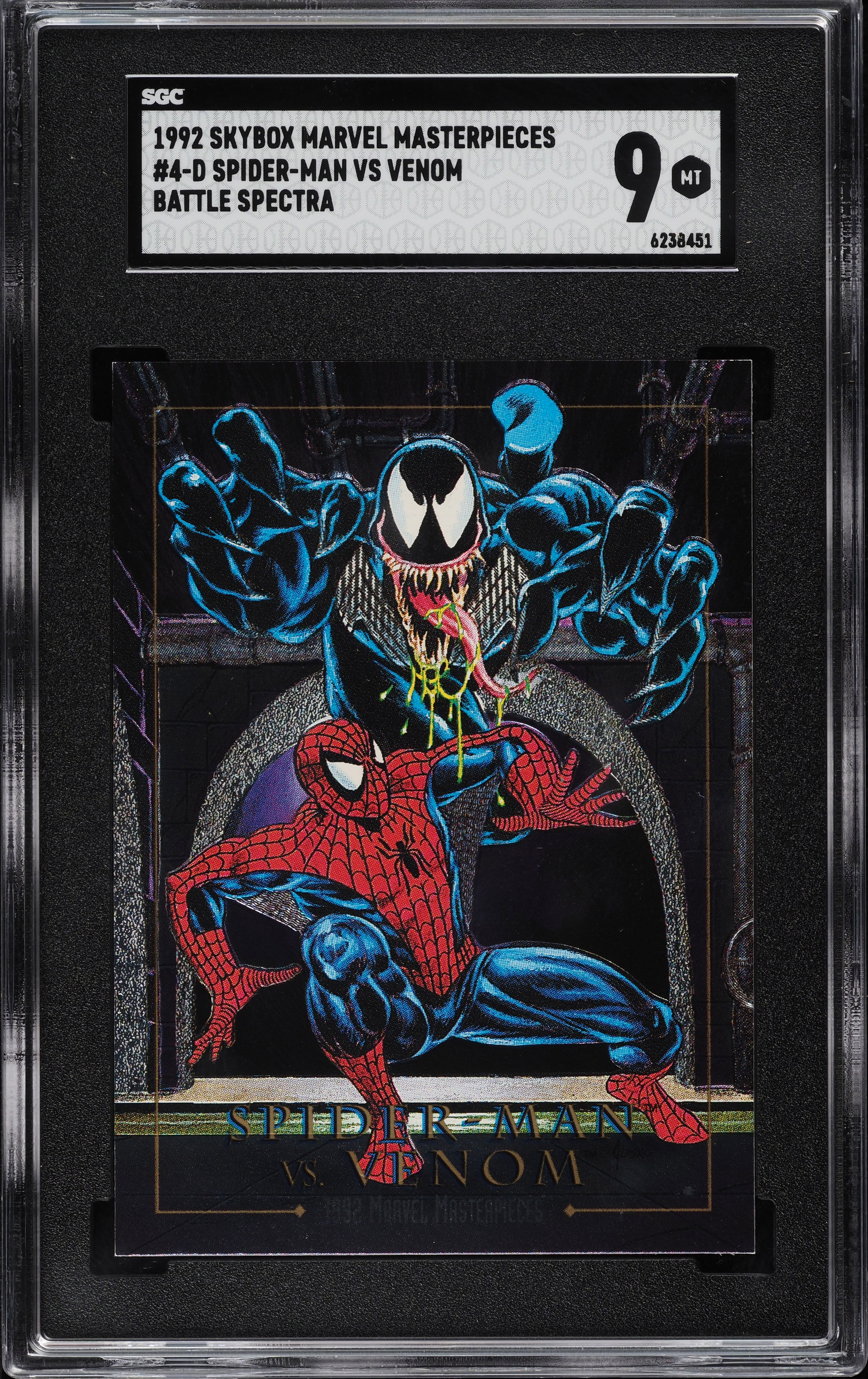 1992 Skybox Marvel Masterpieces Battle Spectra Spider-Man Vs Venom