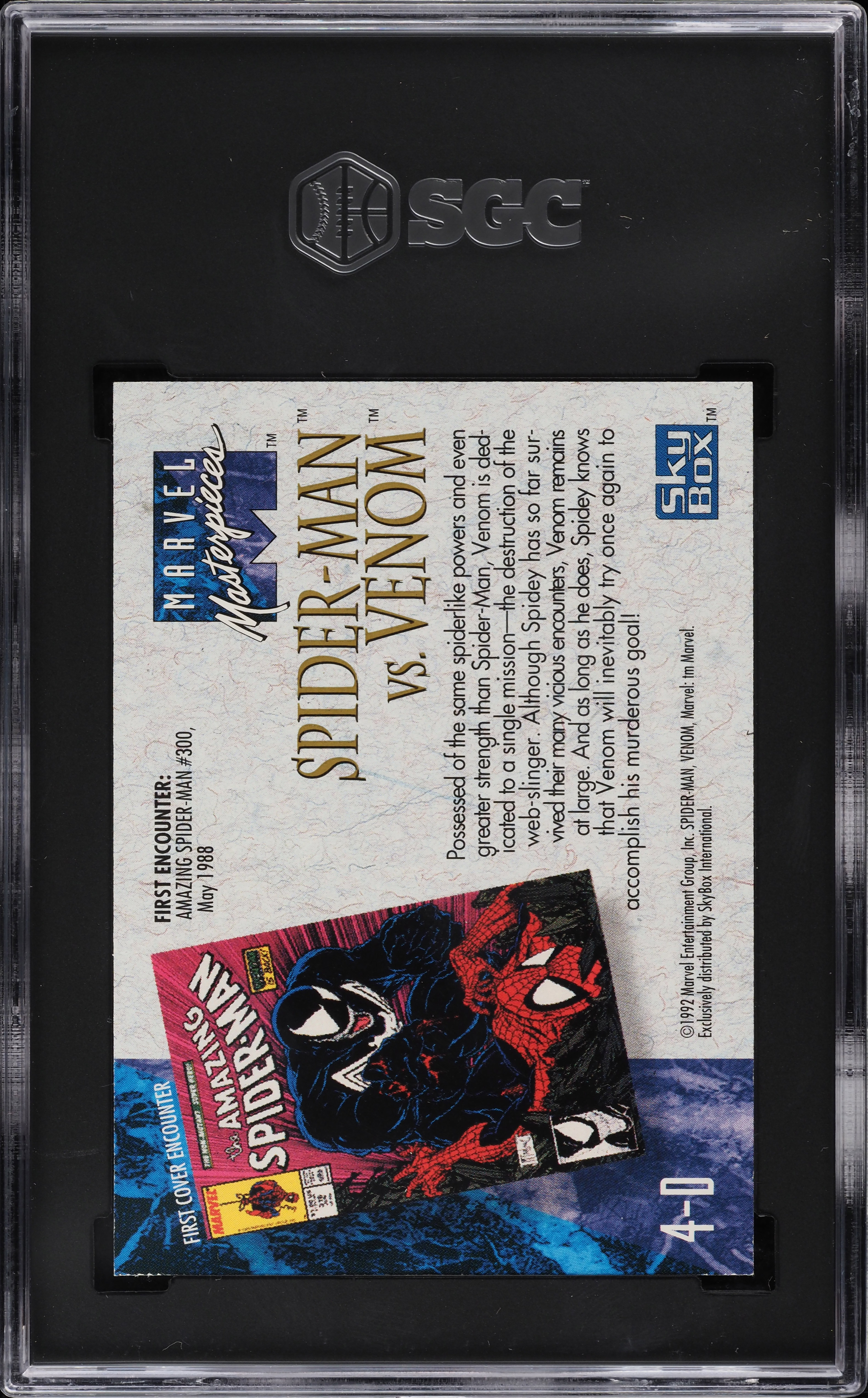 1992 Skybox Marvel Masterpieces Battle Spectra Spider-Man Vs Venom