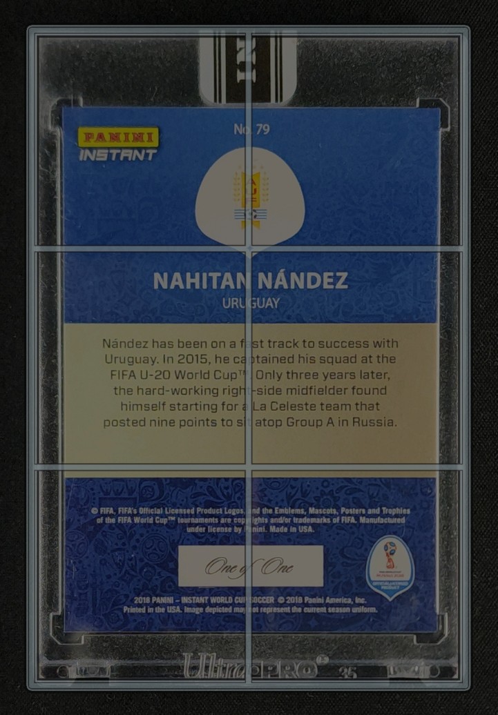 2018 Panini Instant World Cup Black Nahitan Nandez 1/1 #79 MBA AUTH