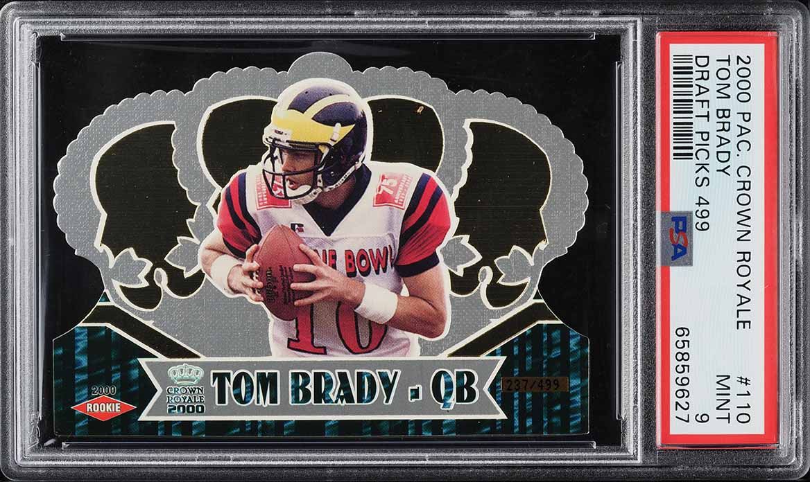 2000 Pacific Crown Royale Draft Picks Tom Brady ROOKIE /499 #110 PSA 9 MINT