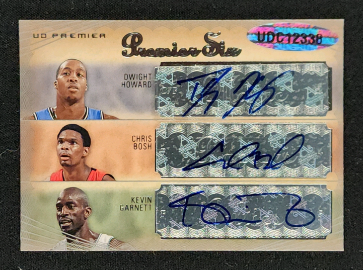 2007 Upper Deck Premier Kobe Bryant LeBron James Bosh Garnett AUTO /5 MBA AUTH