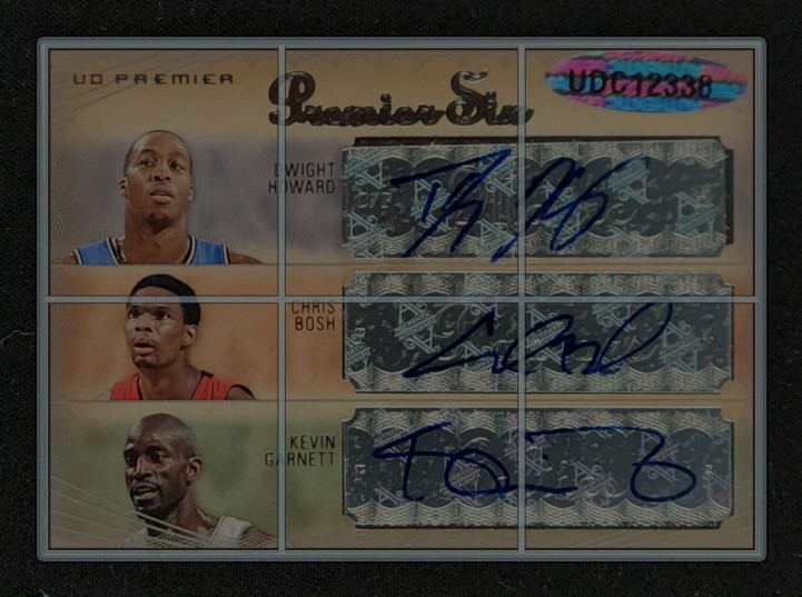 2007 Upper Deck Premier Kobe Bryant LeBron James Bosh Garnett AUTO /5 MBA AUTH
