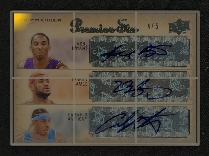 2007 Upper Deck Premier Kobe Bryant LeBron James Bosh Garnett AUTO /5 MBA AUTH