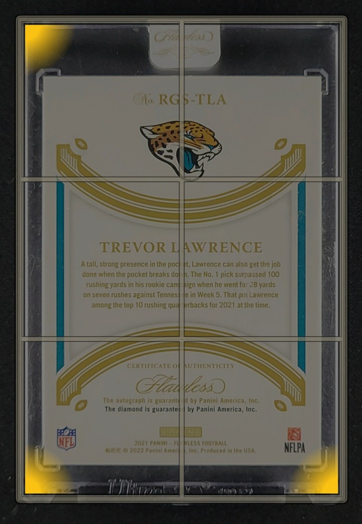 2021 Panini Flawless Gems Trevor Lawrence ROOKIE AUTO /10 #RGS-TLA MBA AUTH
