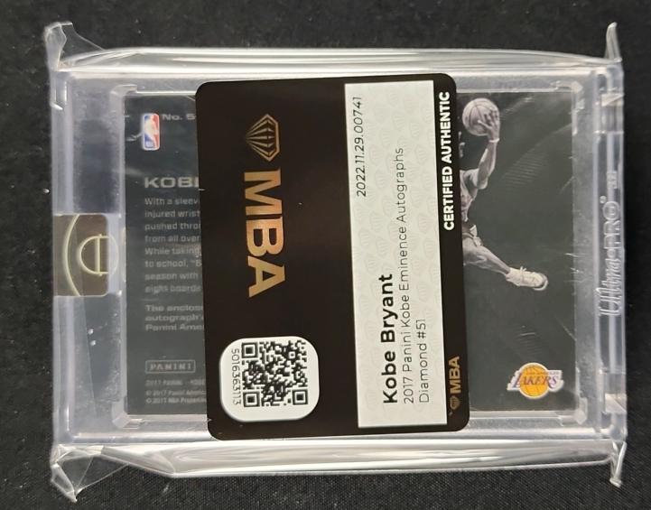 2017 Panini Kobe Eminence Autographs Diamond Kobe Bryant AUTO /10 #51 MBA AUTH