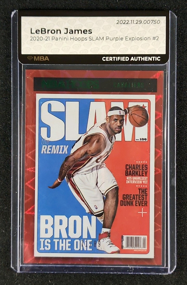 2020 Hoops Slam Green Explosion LeBron James /89 #2 MBA AUTH