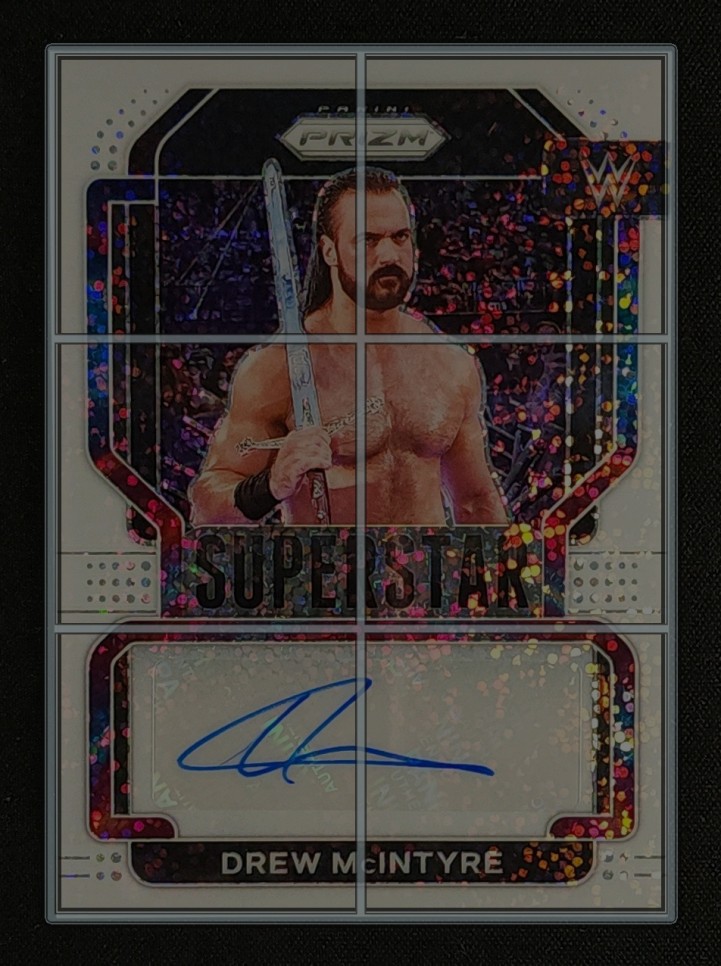 2022 Panini Prizm WWE Superstar White Sparkle Drew McIntyre AUTO 1/1 MBA AUTH