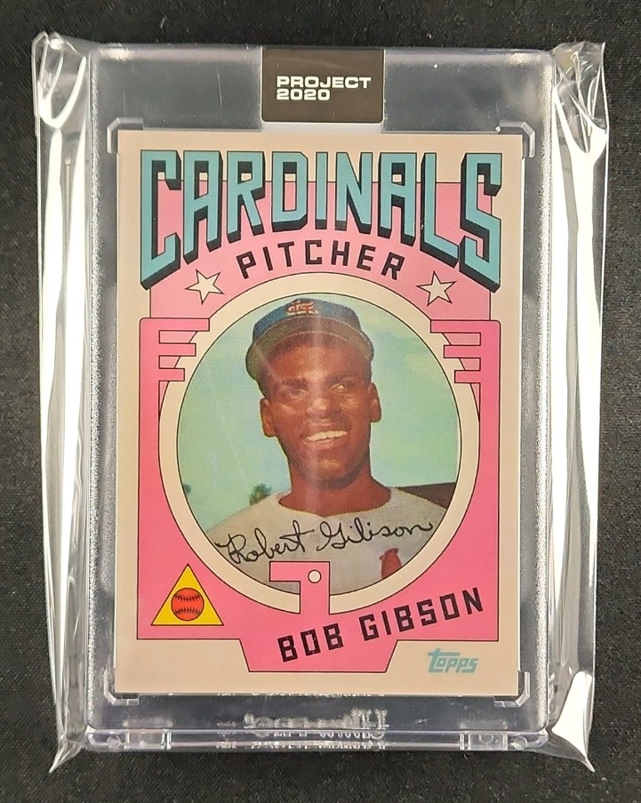 2020 Topps Project 2020 By Grotesk Bob Gibson #7 MBA AUTH