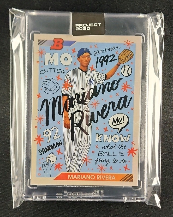2020 Topps Project 2020 By Sophia Chang Mariano Rivera #8 MBA AUTH