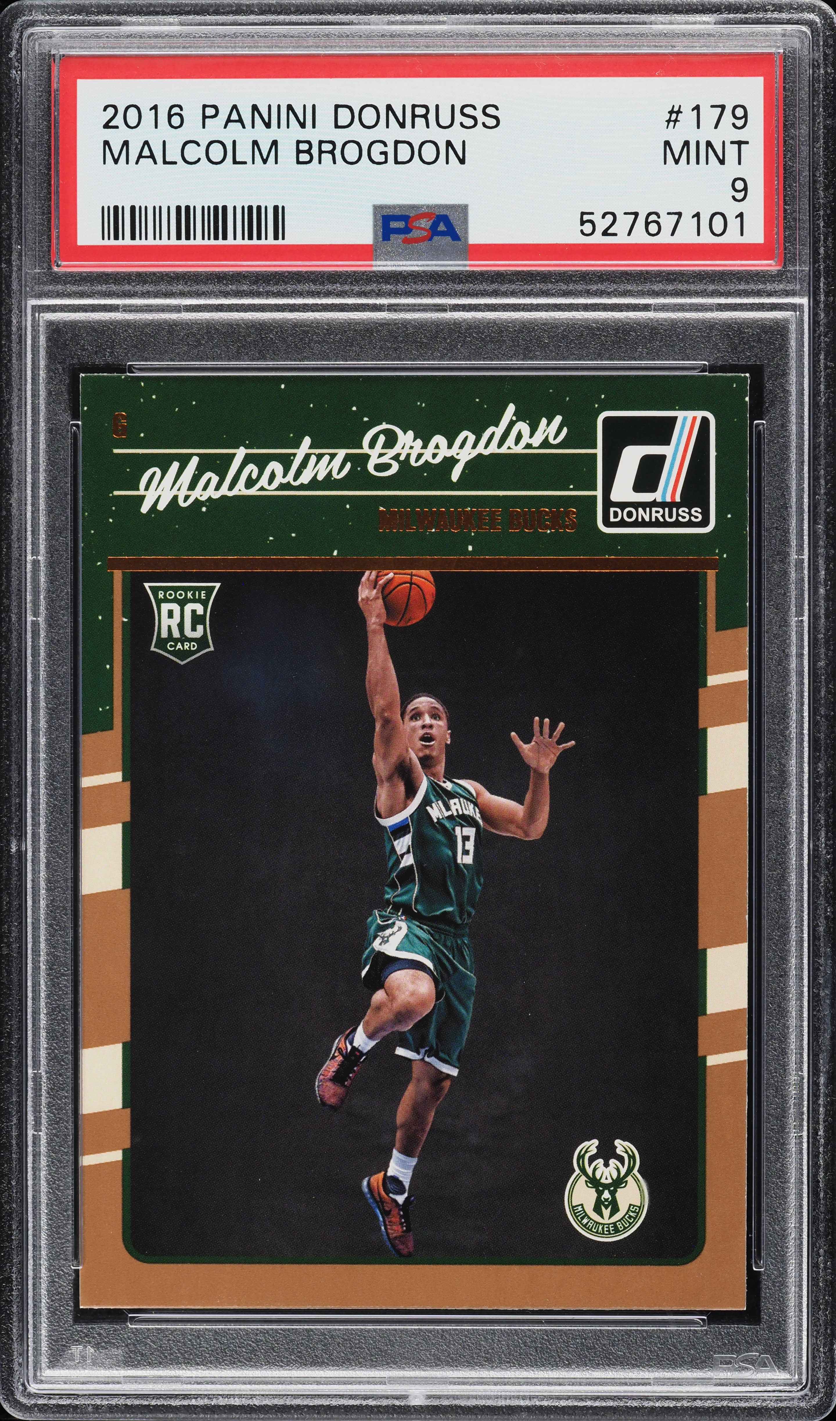 2016 Donruss Basketball Malcolm Brogdon ROOKIE #179 PSA 9 MINT on