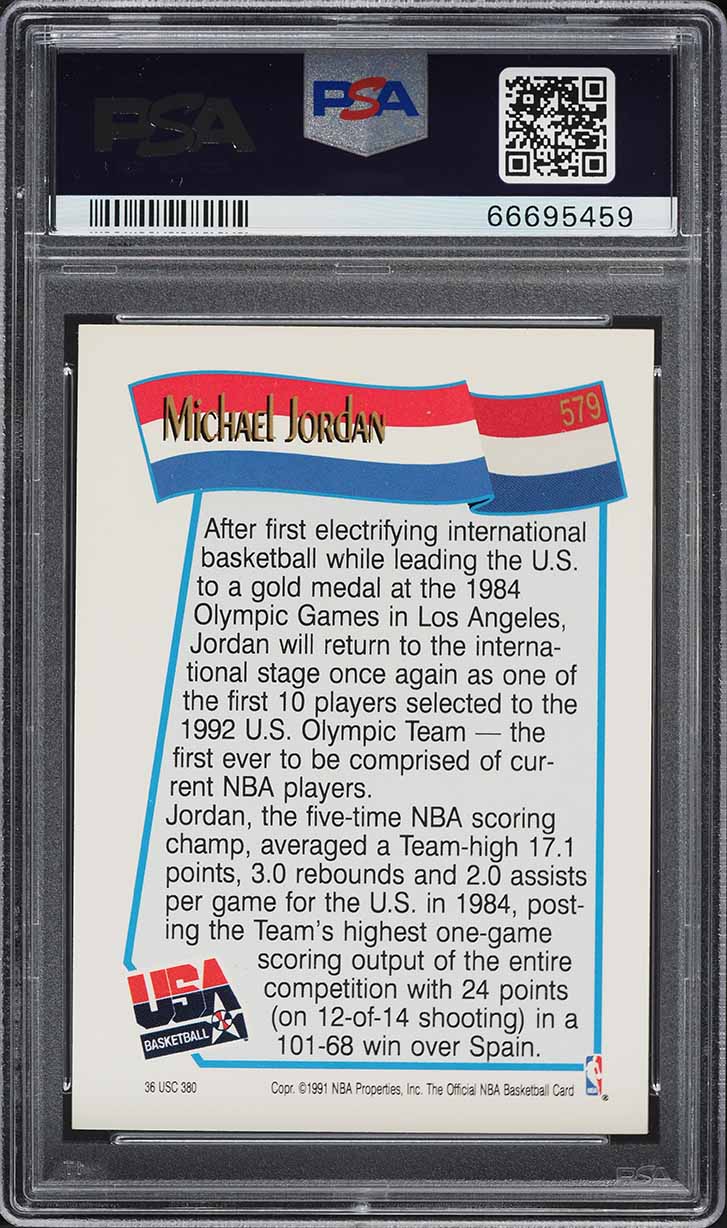 1991 Hoops USA Michael Jordan #579 PSA 10 GEM MINT