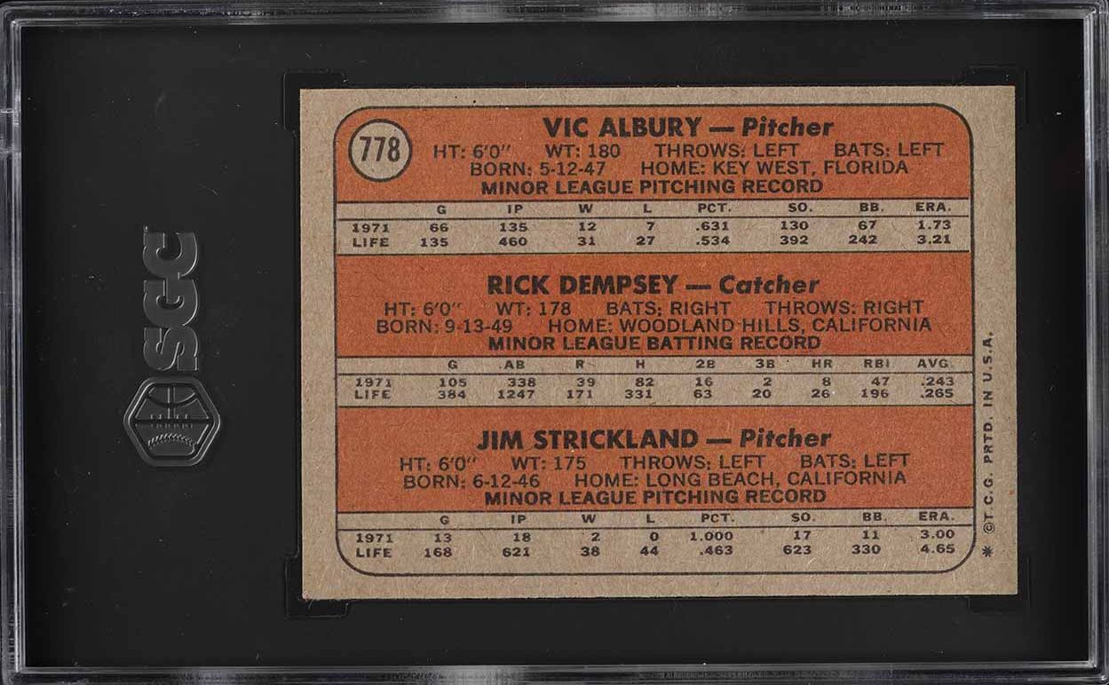 1972 Topps Twins Rookies #778 SGC 5 EX