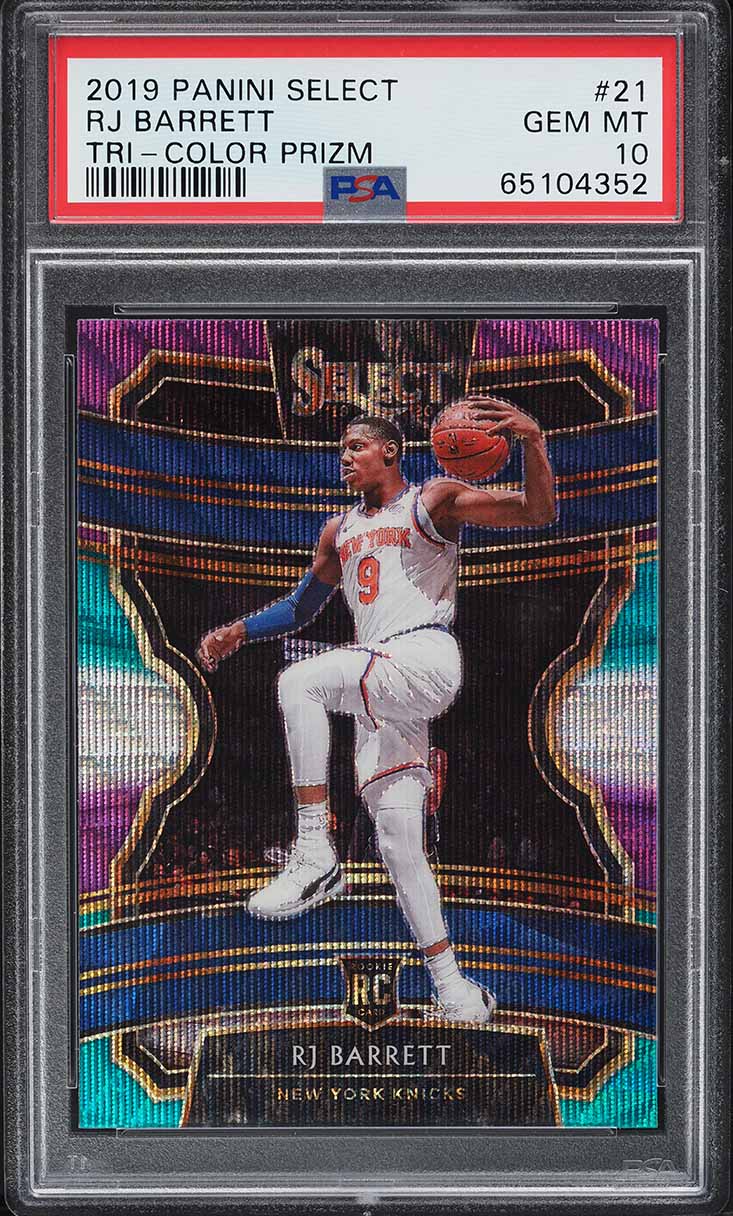 2019 Select Concourse Tri-Color Prizm RJ Barrett ROOKIE #21 PSA 10 GEM MINT