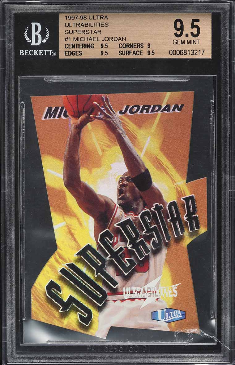 1997 Ultra Ultrabilities Superstar Die-Cut Michael Jordan #1 BGS 9.5 GEM MINT