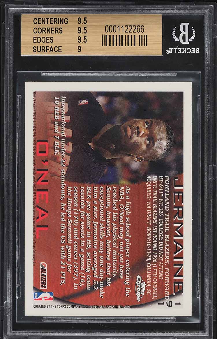 その他 2005 Topps Jermaine O'Neal auto PSA9 2005-06 Topps Chrome Blue X-Fractor #144 Jermaine O'Neal /90 PSA 9