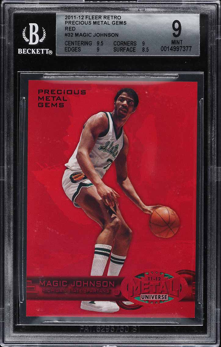 2011 Fleer Retro Precious Metal Gems PMG Red Magic Johnson /150 #PM-32 BGS 9