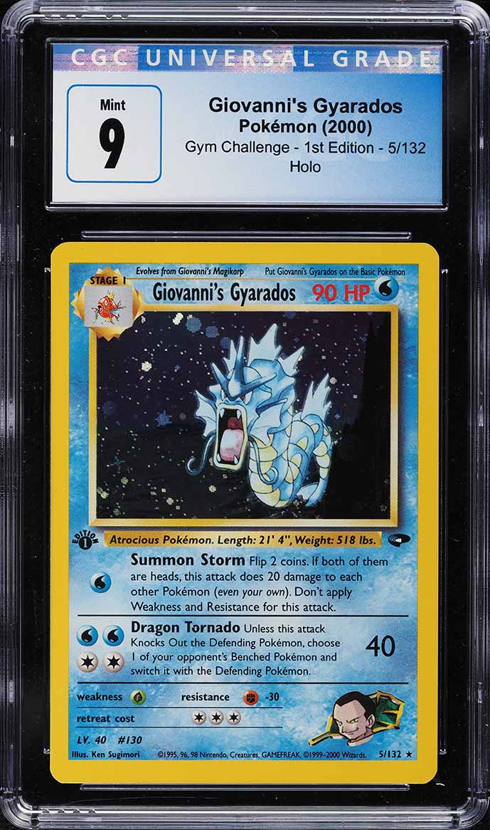 2000 Pokemon Gym Challenge 1st Edition Holo Giovanni's Gyarados #5 CGC 9 MINT