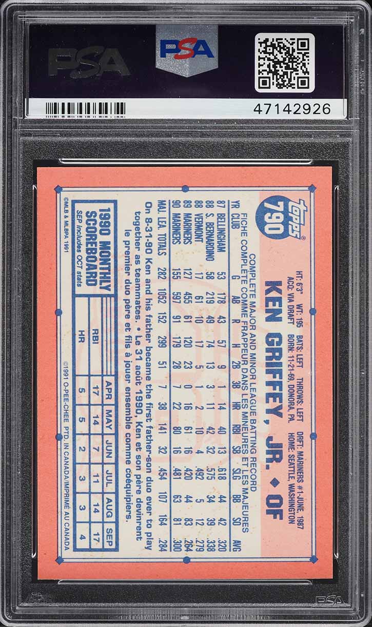 1991 O-Pee-Chee Ken Griffey Jr. #790 PSA 10 GEM MINT