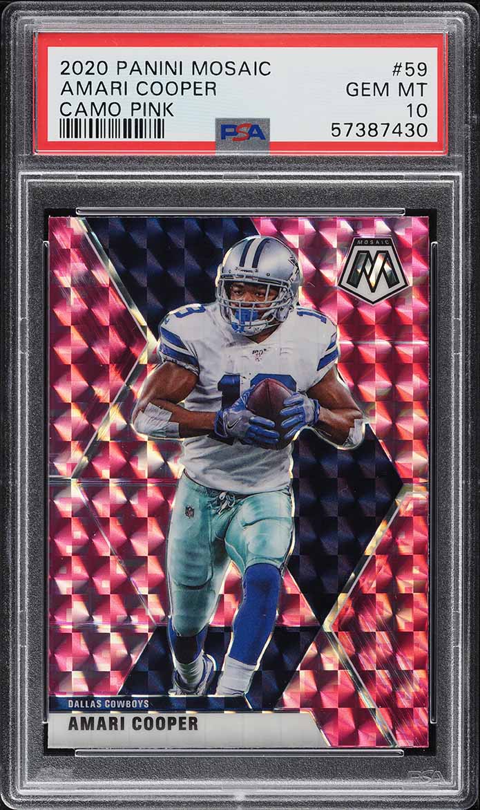 2020 Panini Mosaic Pink Camo Amari Cooper #59 PSA 10 GEM MINT