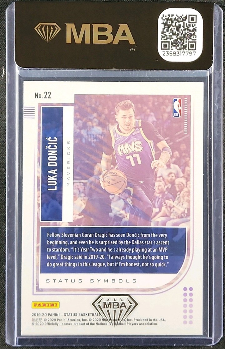 2019 Panini Status Status Symbols Luka Doncic #22 MBA AUTH