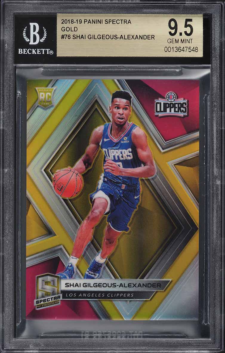 2018 Panini Spectra Gold Shai Gilgeous-Alexander ROOKIE /10 #76 BGS 9.5 GEM MINT