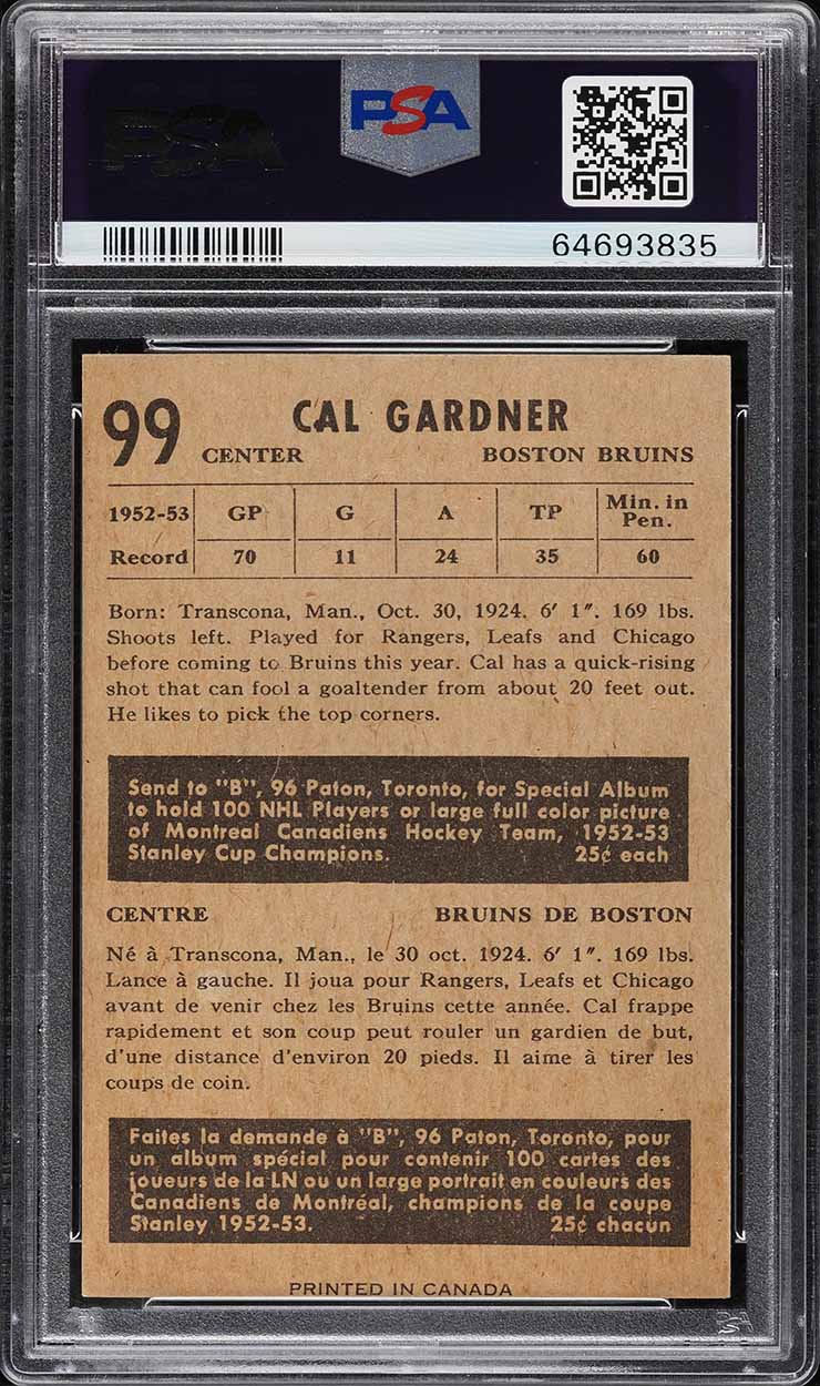 1953 Parkhurst Cal Gardner #99 PSA 8 NM-MT