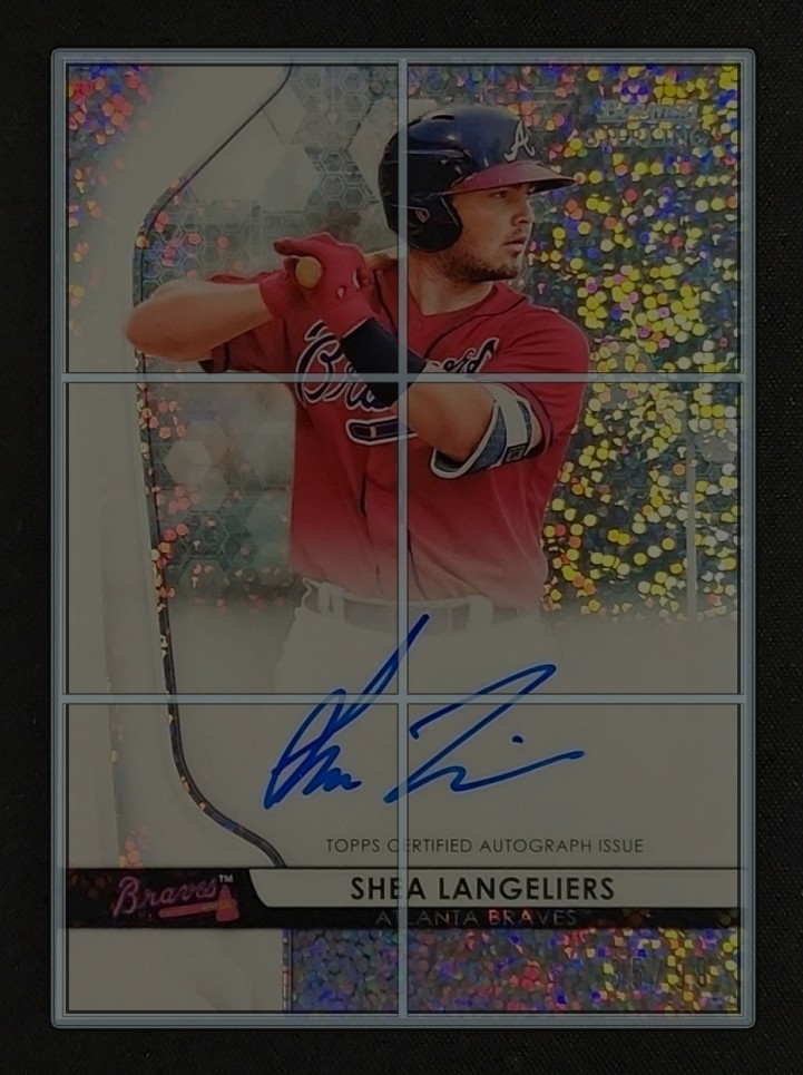 2020 Bowman Sterling Speckle Refractor Shea Langeliers ROOKIE AUTO MBA AUTH