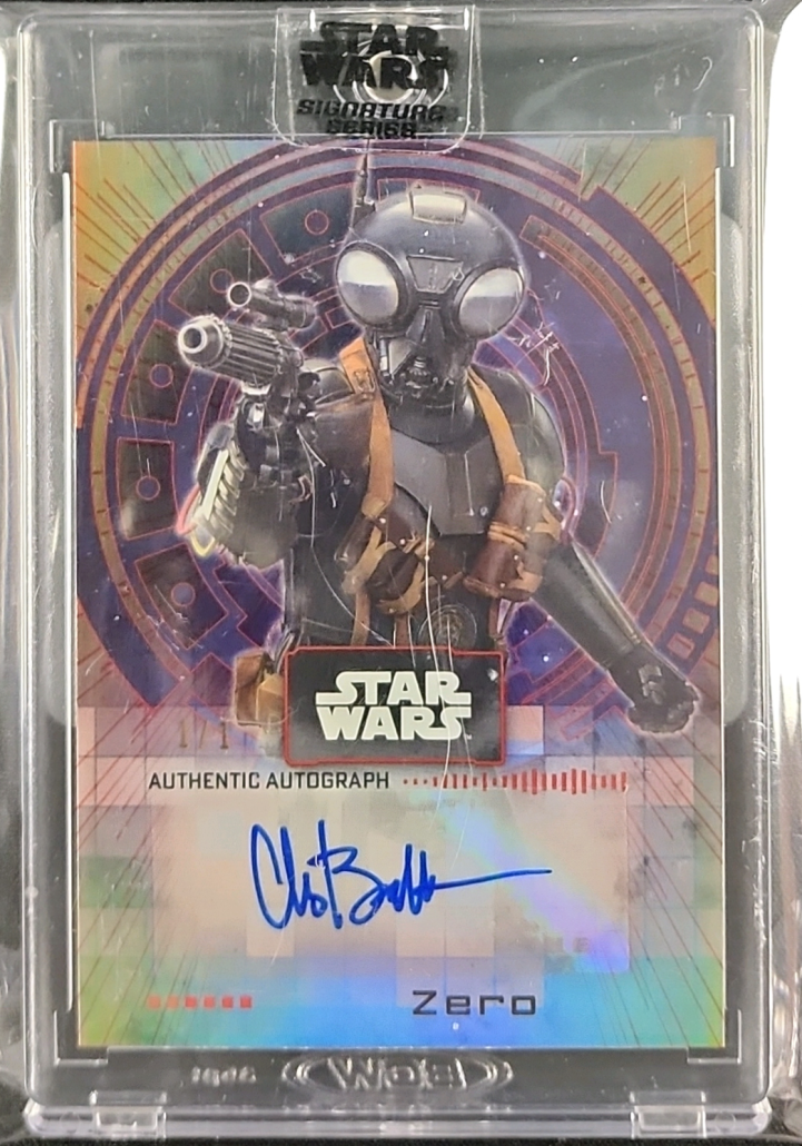 2022 Topps Star Wars Signature Series Red Chris Bartlett AUTO 1/1 #A-CB MBA AUTH