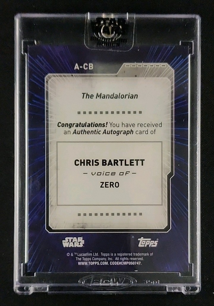 2022 Topps Star Wars Signature Series Red Chris Bartlett AUTO 1/1 #A-CB MBA AUTH