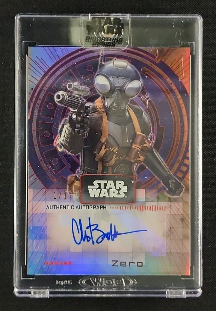 2022 Topps Star Wars Signature Series Red Chris Bartlett AUTO 1/1 #A-CB MBA AUTH