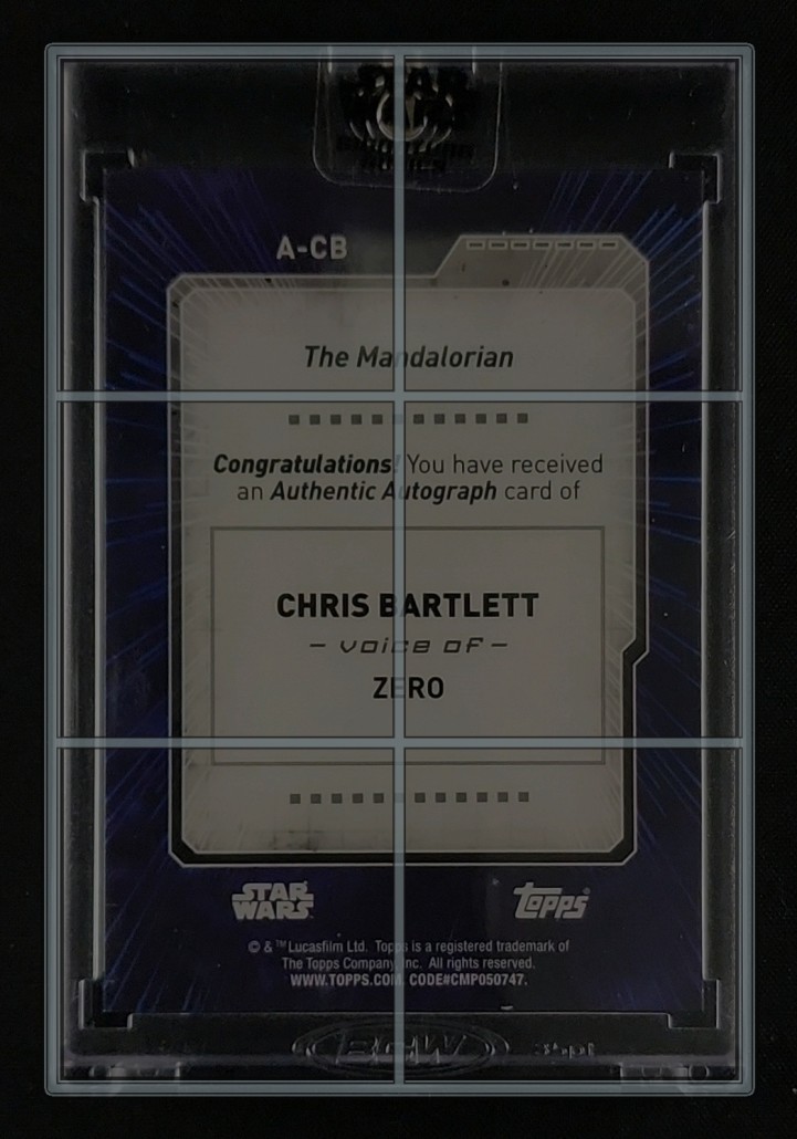 2022 Topps Star Wars Signature Series Red Chris Bartlett AUTO 1/1 #A-CB MBA AUTH