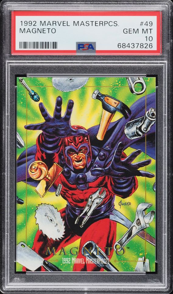 1992 Skybox Marvel Masterpieces Magneto #49 PSA 10 GEM MINT on
