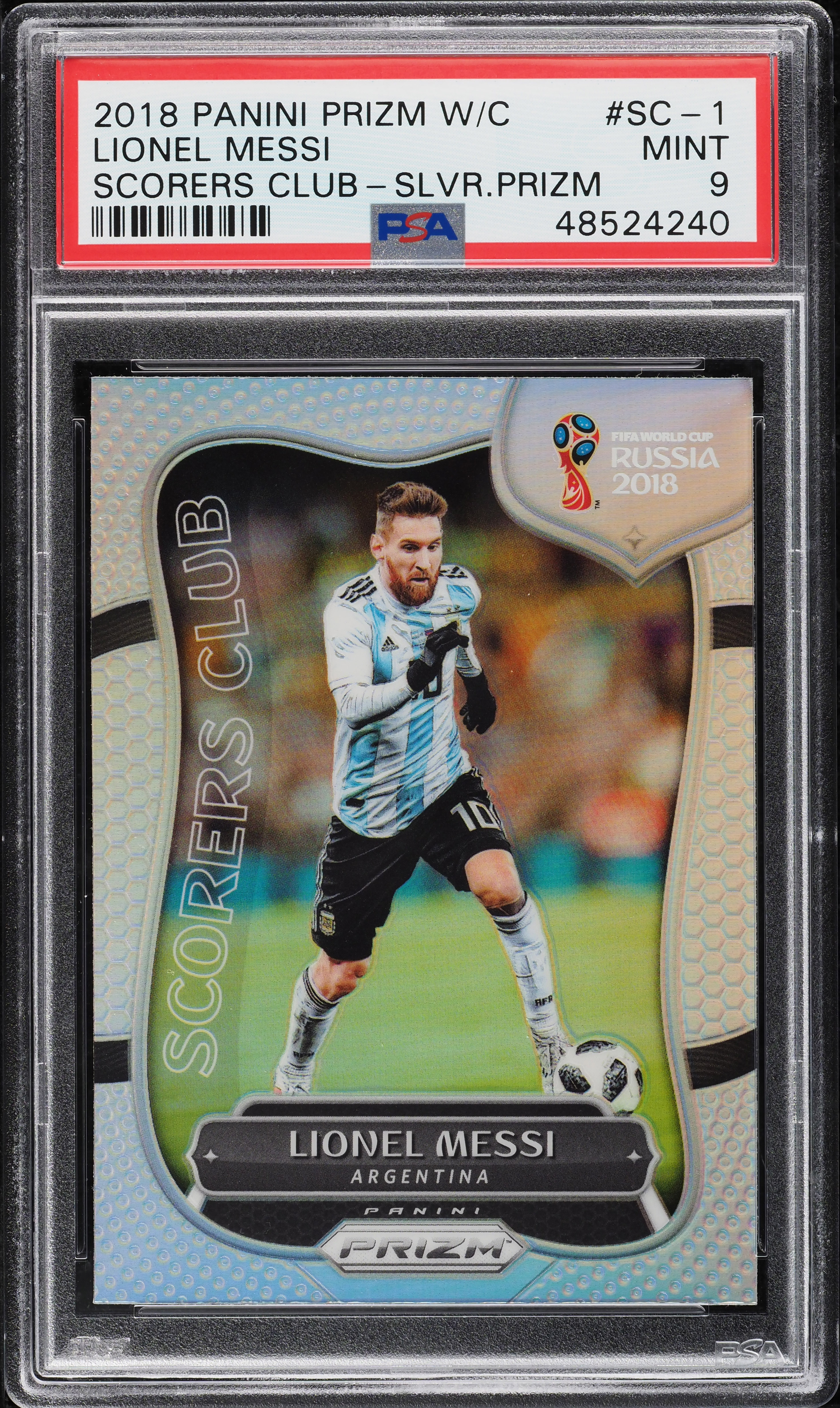 2018 Panini Prizm World Cup Scorers Club Silver Prizms Lionel