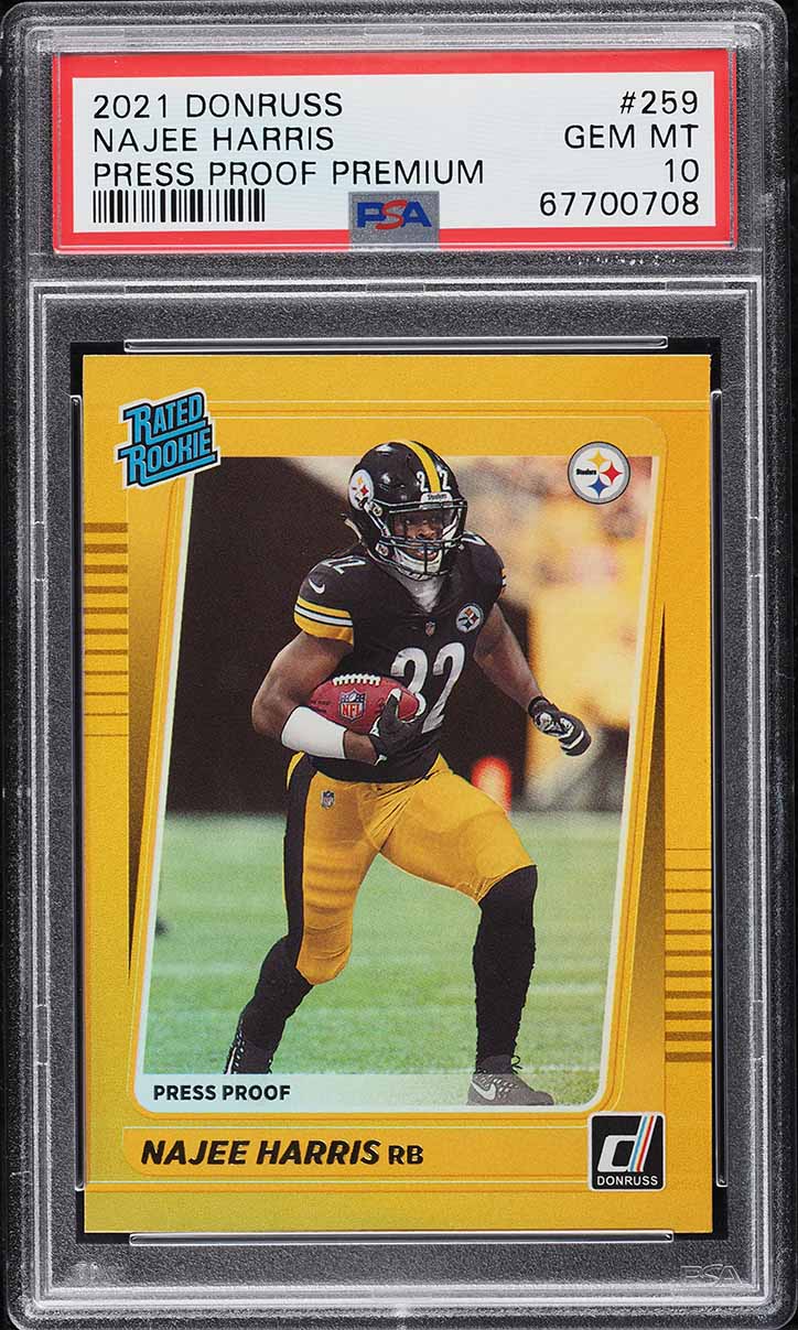 2021 Donruss Press Proof Premium Najee Harris ROOKIE #259 PSA 10 GEM MINT