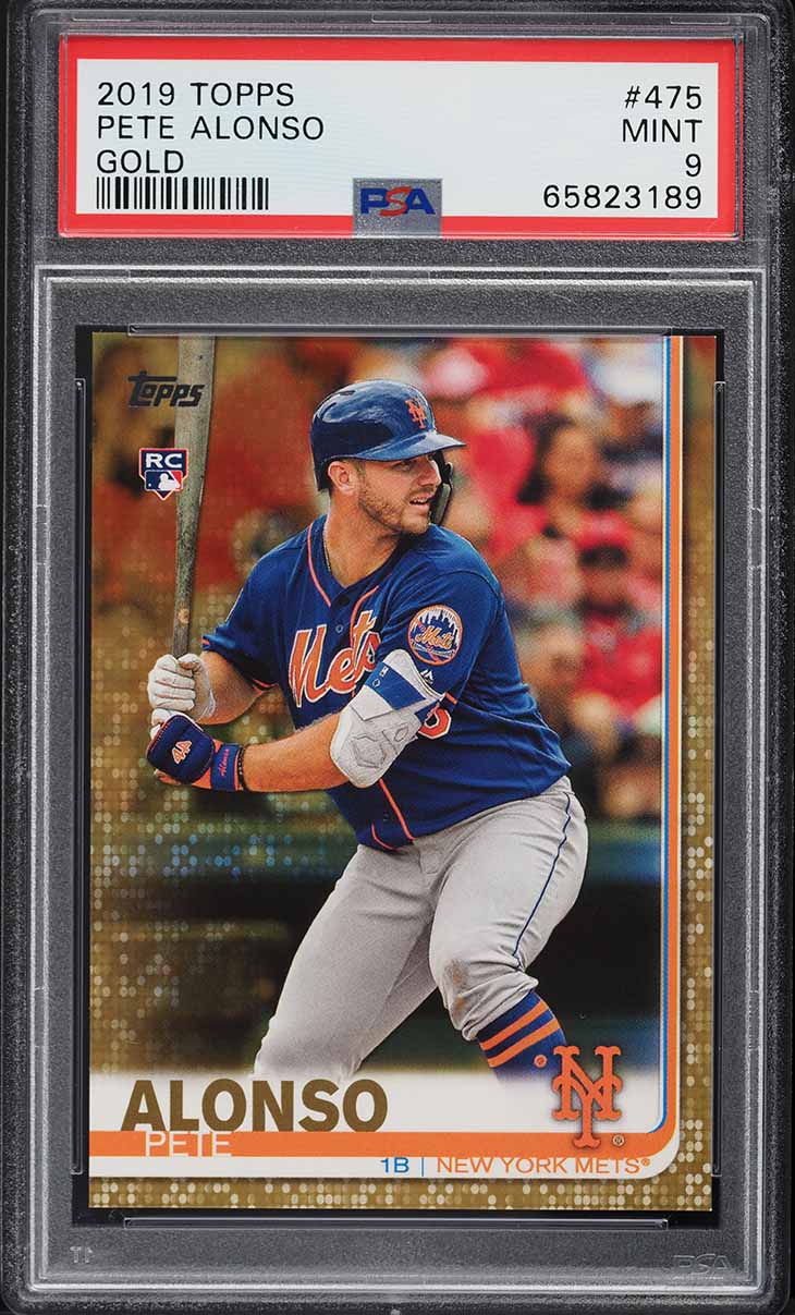2019 Topps Gold Pete Alonso ROOKIE /2019 #475 PSA 9 MINT