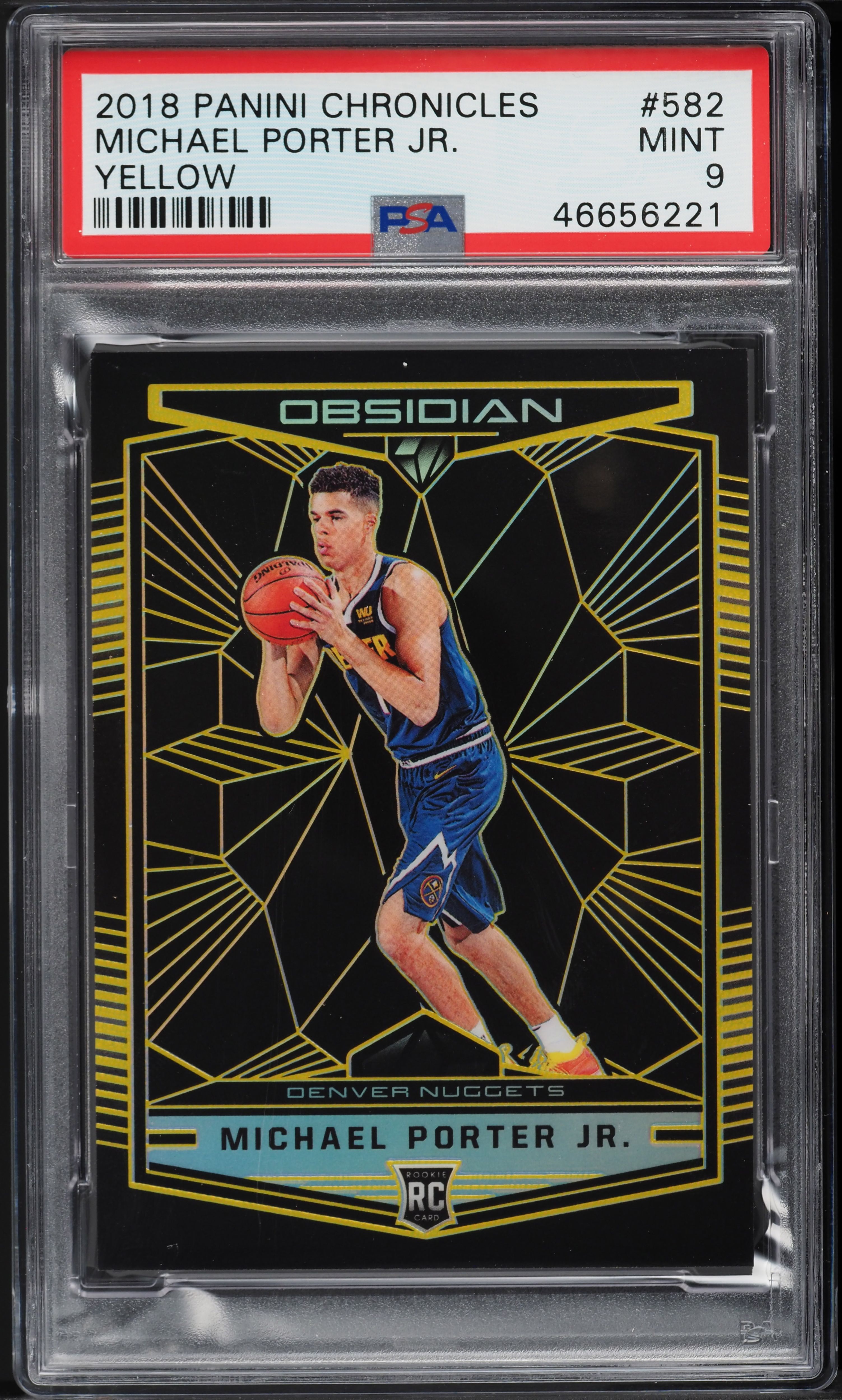 2018 Panini Chronicles Obsidian Yellow Michael Porter Jr. ROOKIE
