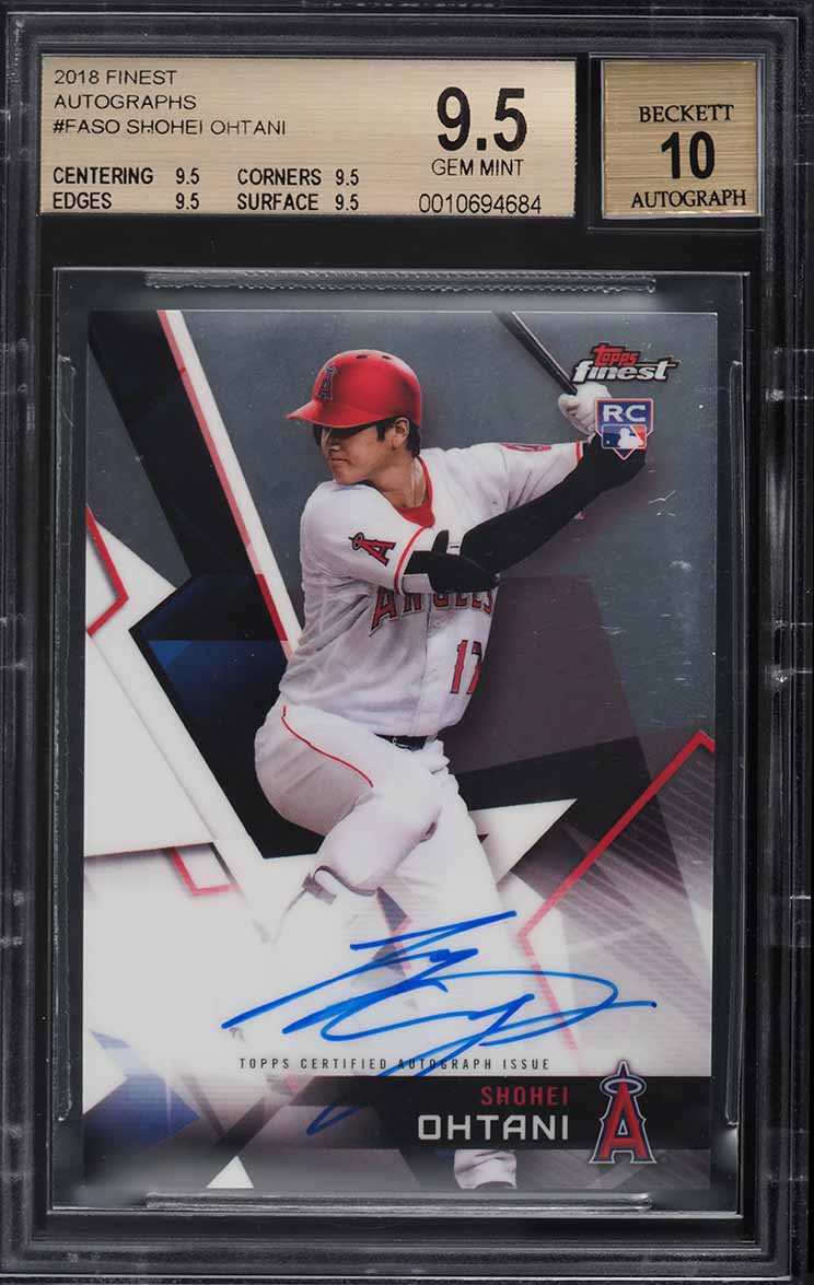 2018 Finest Purple Refractor Shohei Ohtani ROOKIE /250 #100 SGC 10