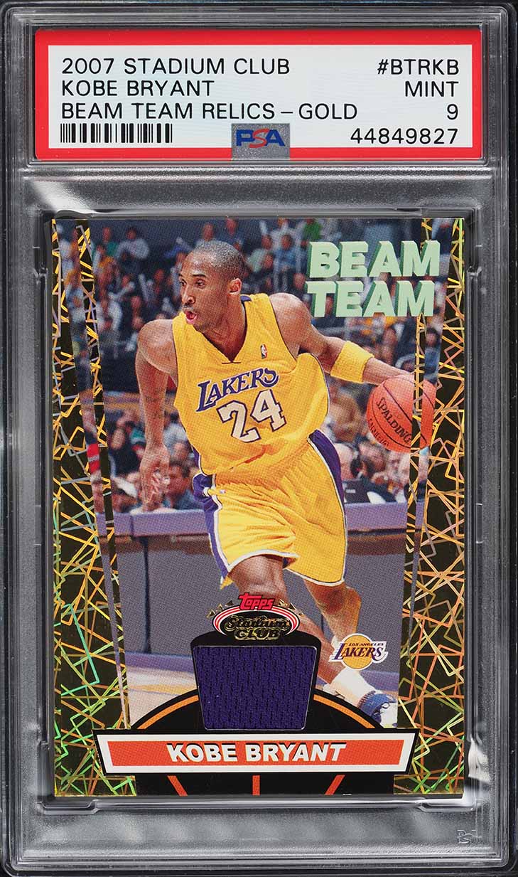 2007 Stadium Club Beam Team Gold Kobe Bryant PATCH /99 #BTR-KB PSA 9 MINT