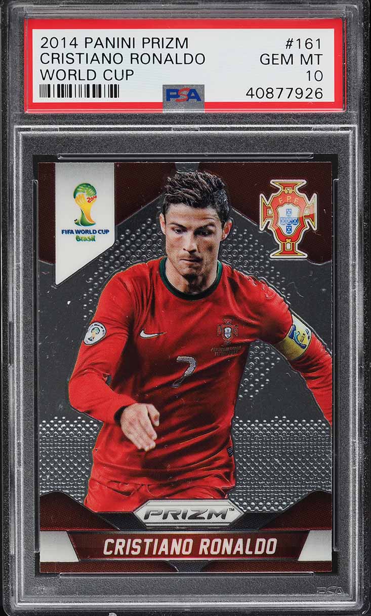 2014 Panini Prizm World Cup Gold Cristiano Ronaldo /10 #161 PSA 10