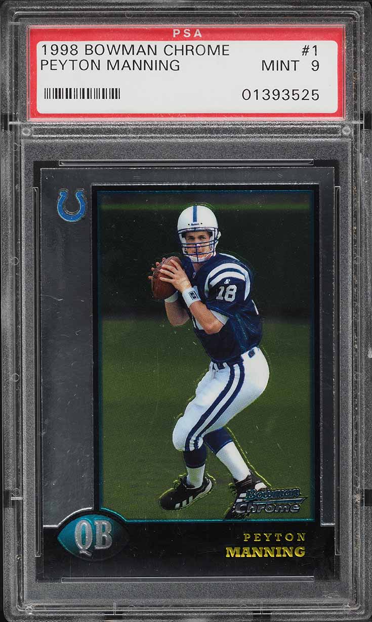 1998 Bowman Chrome Peyton Manning ROOKIE #1 PSA 9 MINT