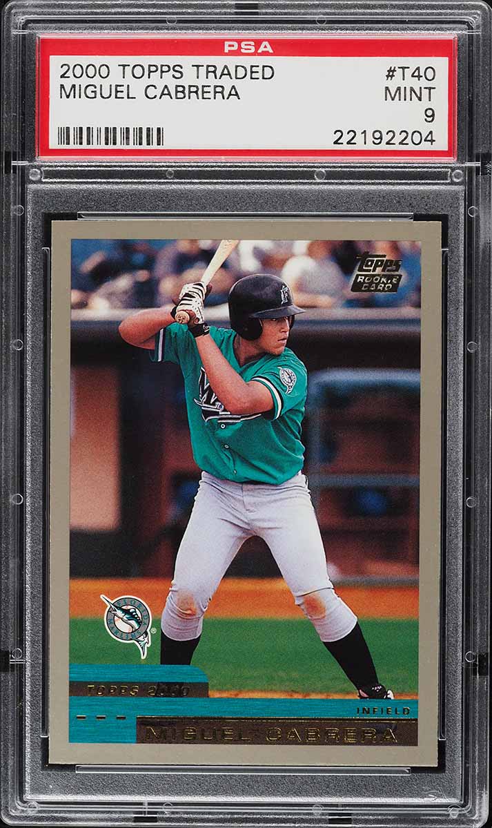 2000 Topps Traded Miguel Cabrera ROOKIE #T40 PSA 9 MINT