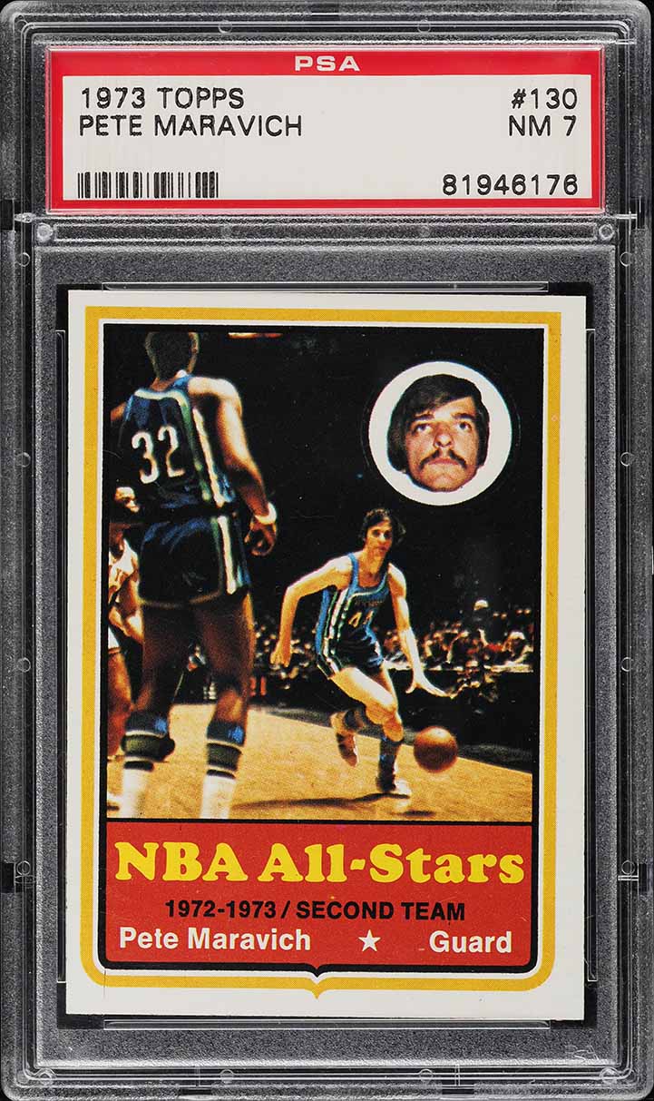 1973 Topps Basketball Pete Maravich ALL-STAR #130 PSA 7 NRMT