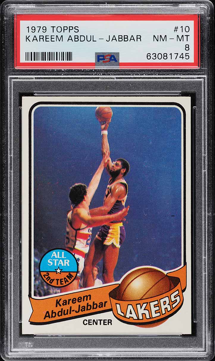 1979 Topps Basketball Kareem Abdul-Jabbar ALL-STAR #10 PSA 8 NM-MT