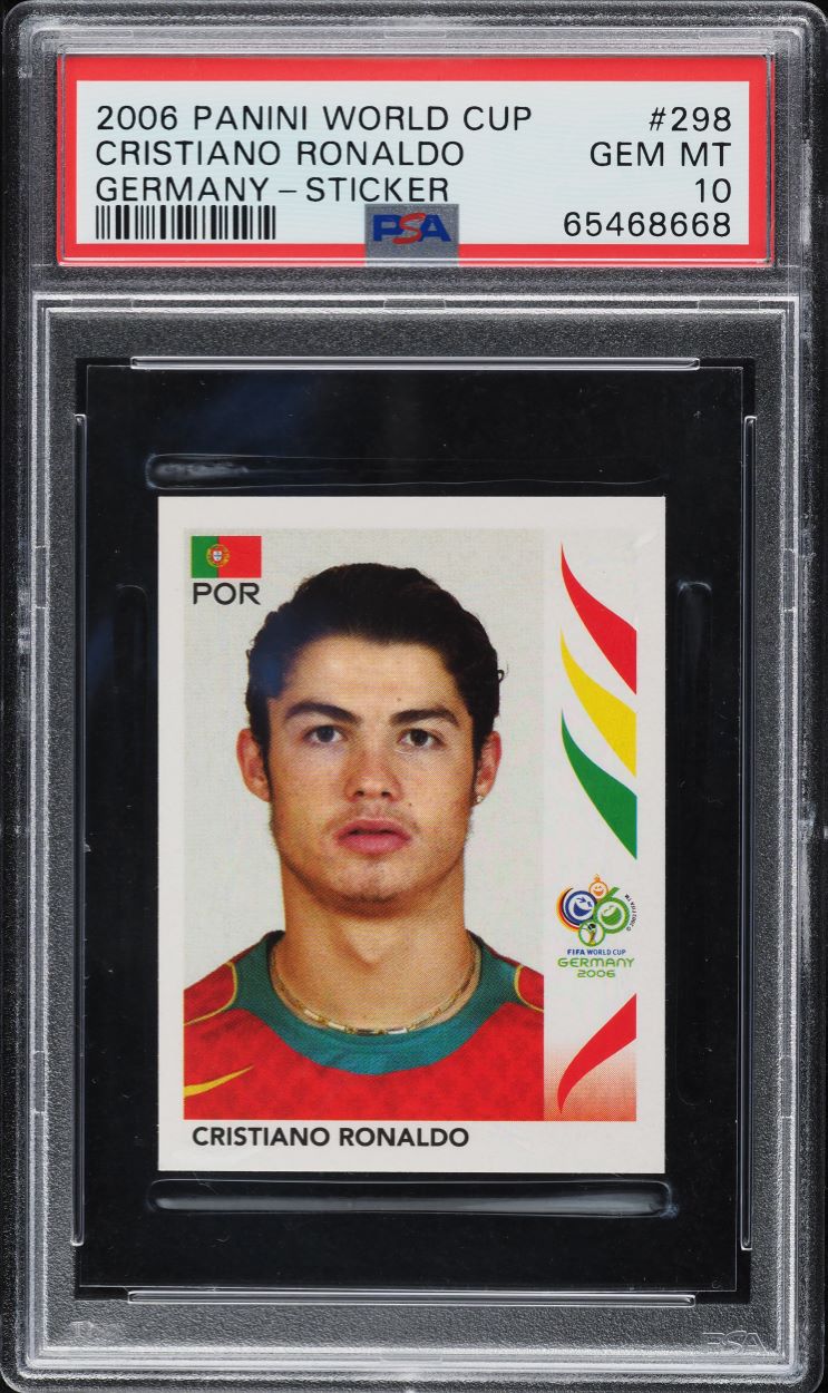 2006 Panini World Cup Germany Cristiano Ronaldo #169 PSA 8 NM-MT