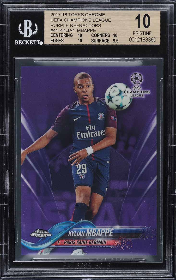 2018 Panini Prizm World Cup Red Blue Wave Prizms Kylian Mbappe