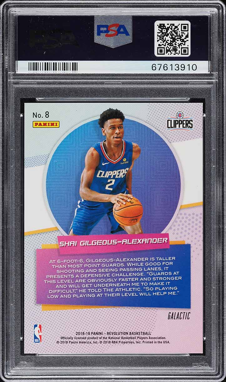 2018 Panini Revolution Galactic Shai Gilgeous-Alexander ROOKIE #8 PSA 10 GEM