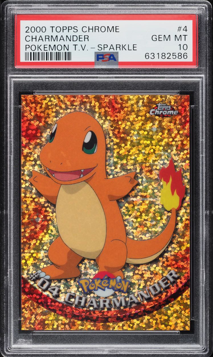 2000 Topps Chrome Pokemon Series 1 Sparkle Charmander #4 PSA 10 GEM MINT